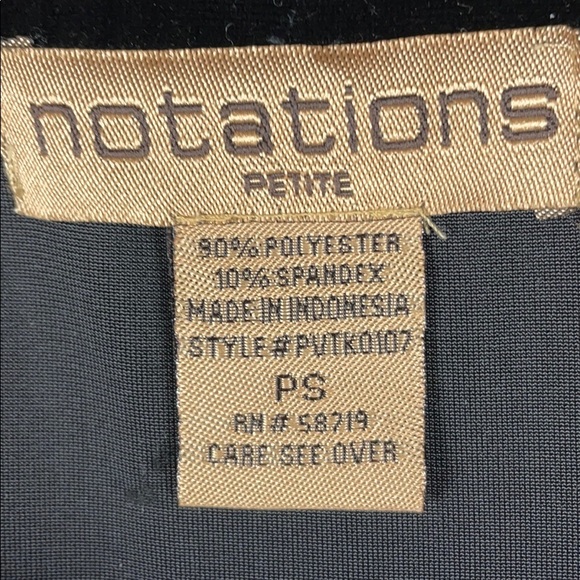 Notations Two-Piece Metallic Print Top/Skirt Set - Picture 7 of 8